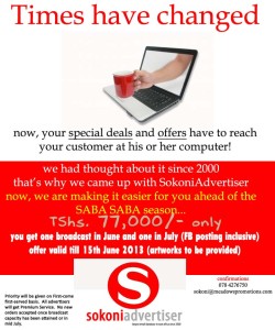 Sabasaba Sokoni Offer