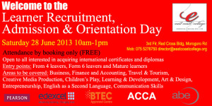 Welcome to the Learner Recruitment Day