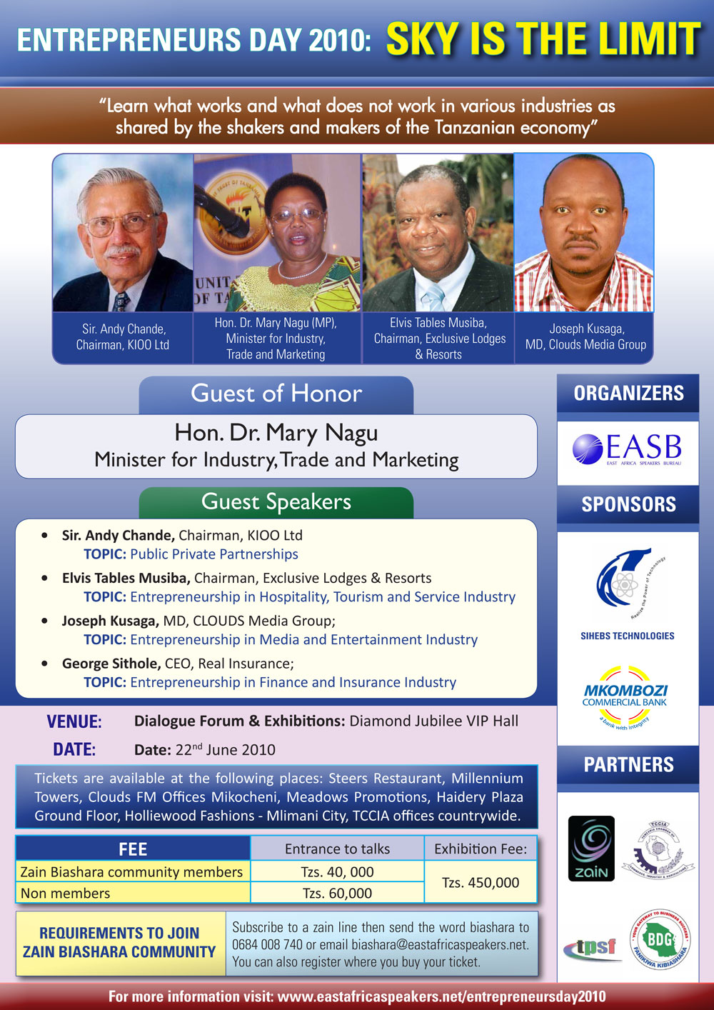 Entreprenuers Day 2010: Sky is the Limit