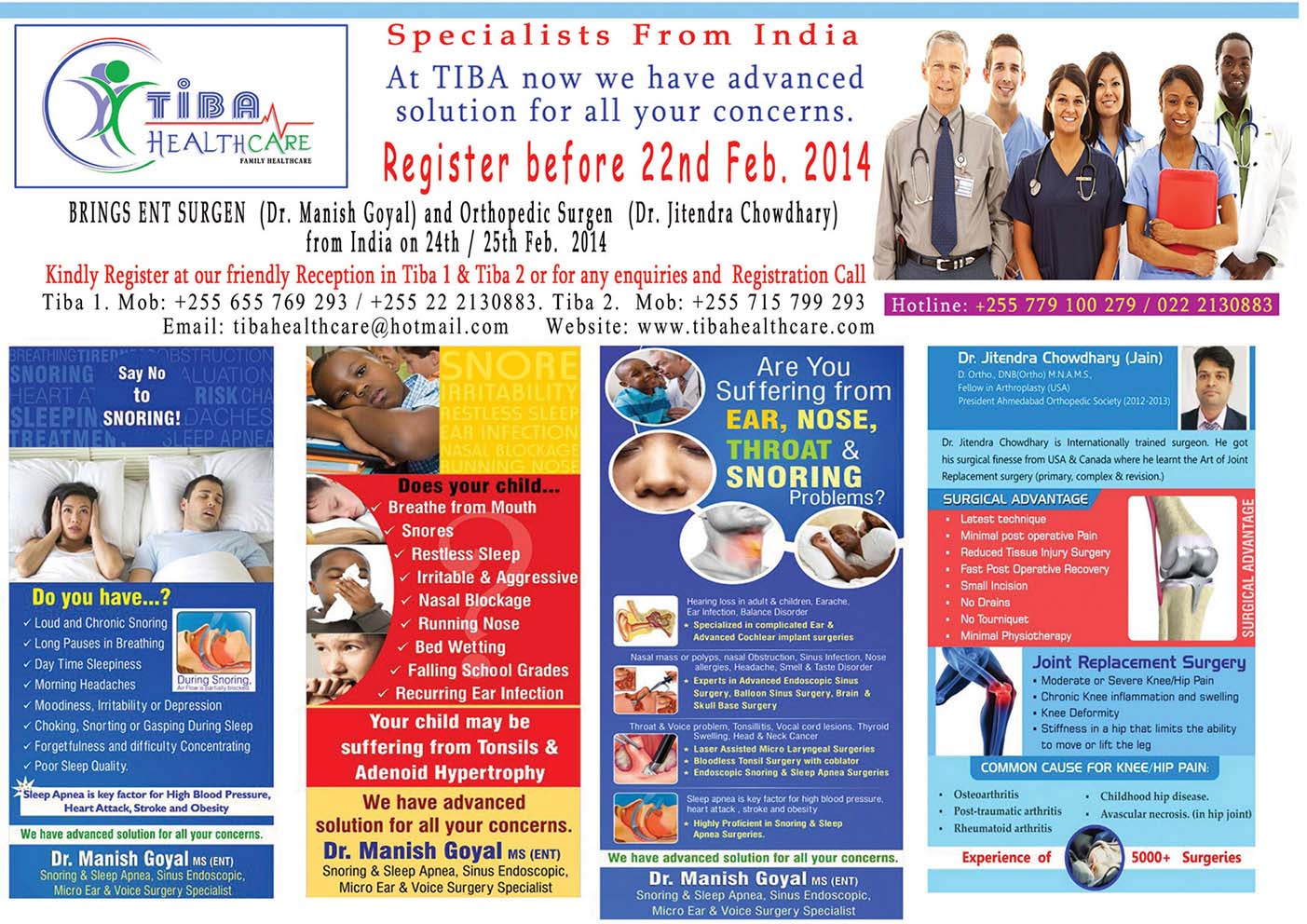 Specialists from India at Tiba Healthcare
