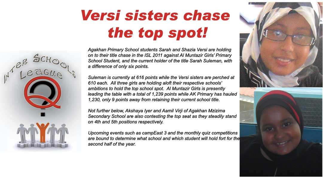 Versi sisters chase top spot!