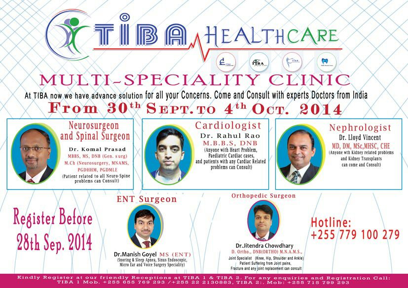 Multi special Medical Clinic: 30 September – 4th October