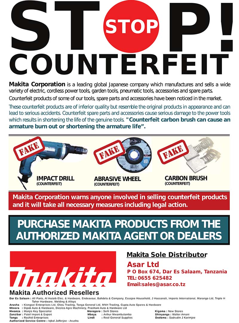 Announcement from Makita Corporation: Stop Counterfeit
