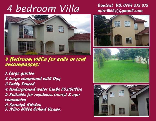 4-Bedroom Villa for Sale or Rent