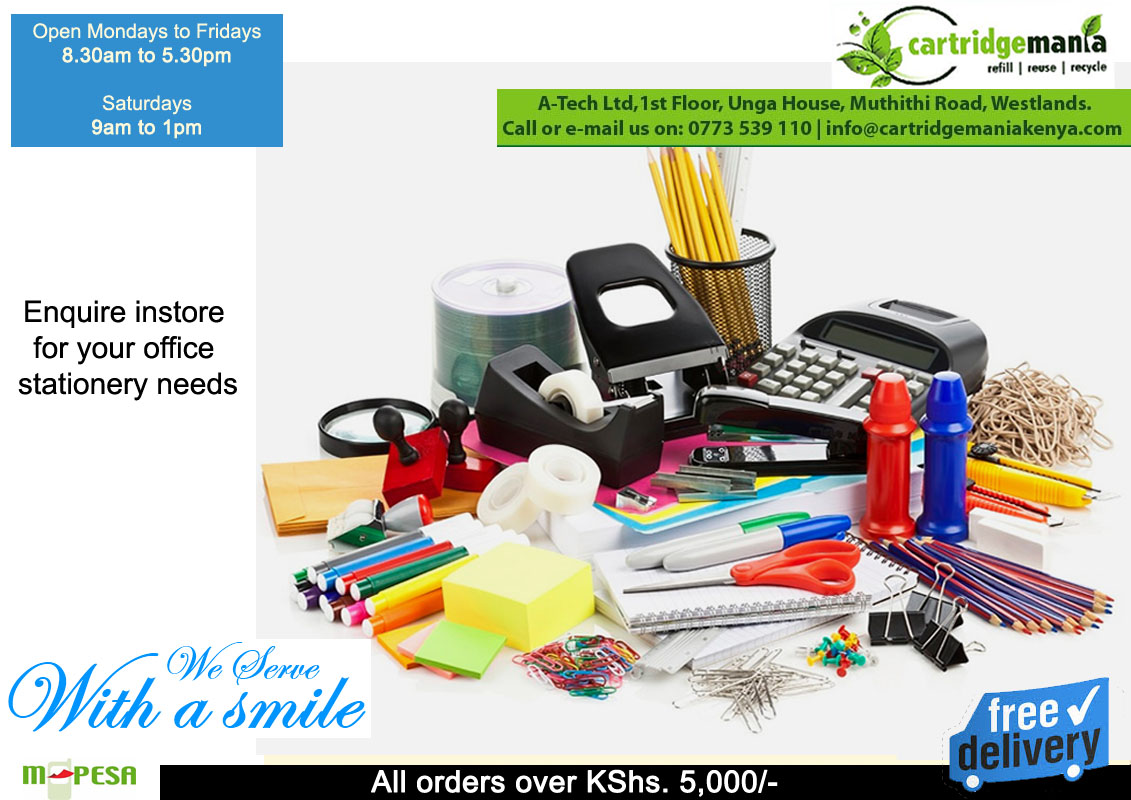 Free delivery for orders over KShs. 5000/-