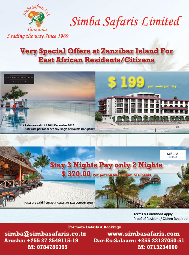 Very Special Offers at Zanzibar Island