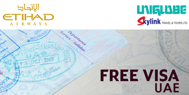 Free Visa to UAE with Etihad Airways