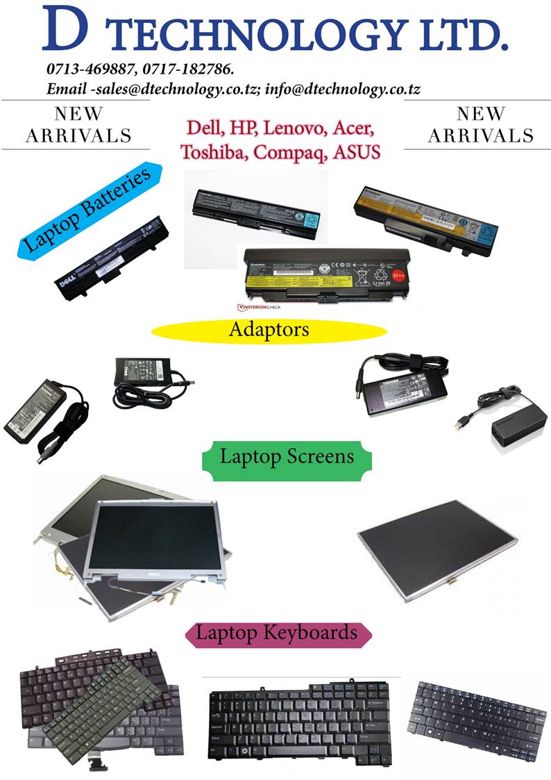 Laptop Batteries, Adaptors, Screens and Keyboards