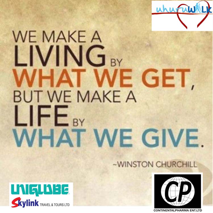 We make a living by what we get…