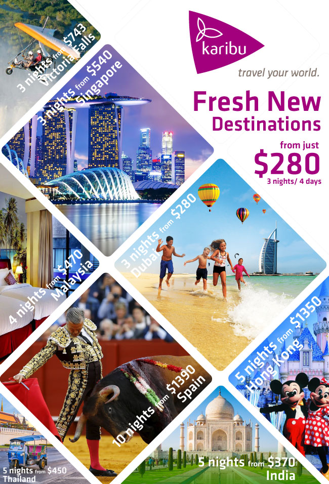 Fresh New Destination from just $280 for 3 nights/ 4 days!