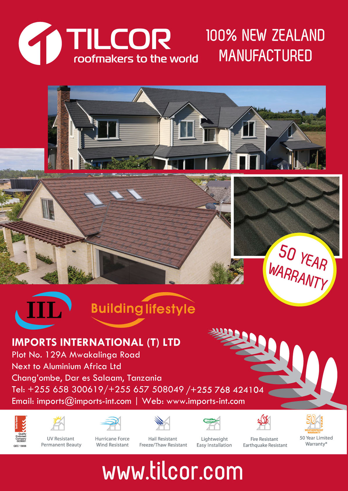 100% New Zealand Manufactured Roof