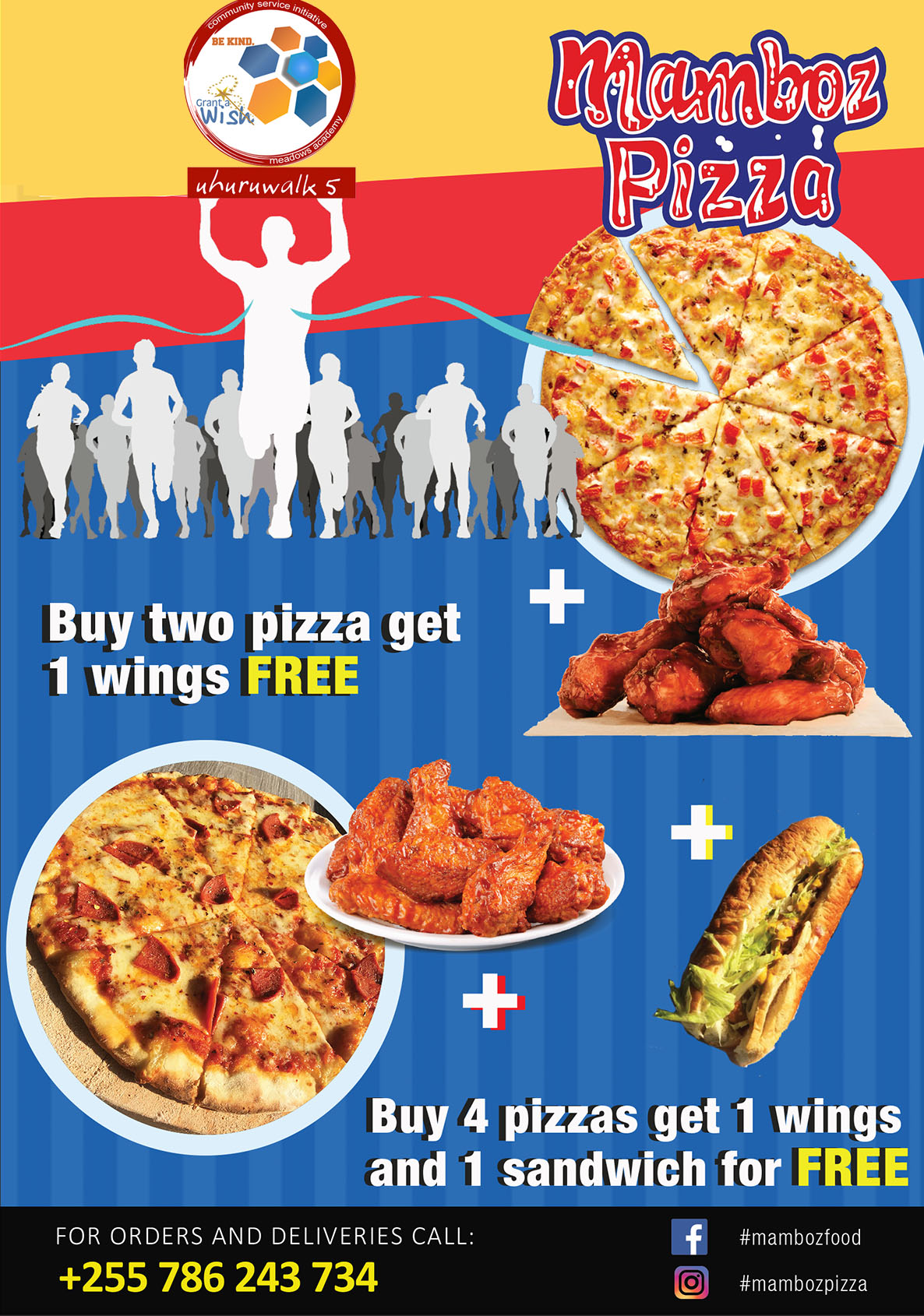 Order Pizzas and get Wings free