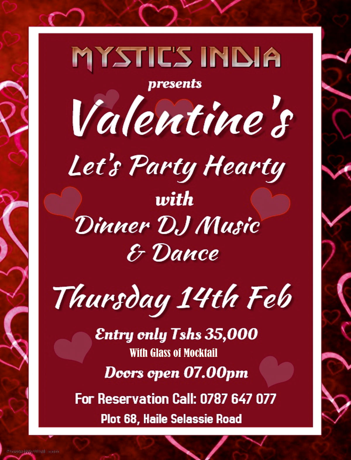 Valentine’s let’s party hearty