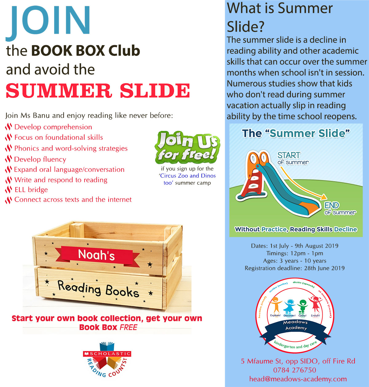 Join the BOOK BOX Club and avoid the Summer Slide
