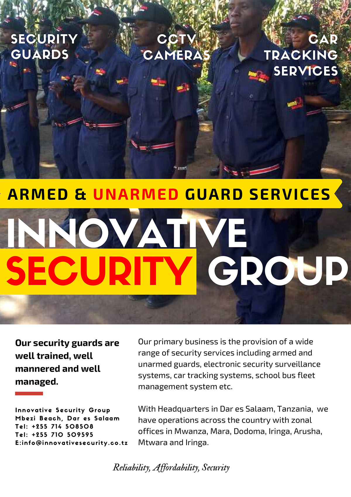 Well-trained Security guards