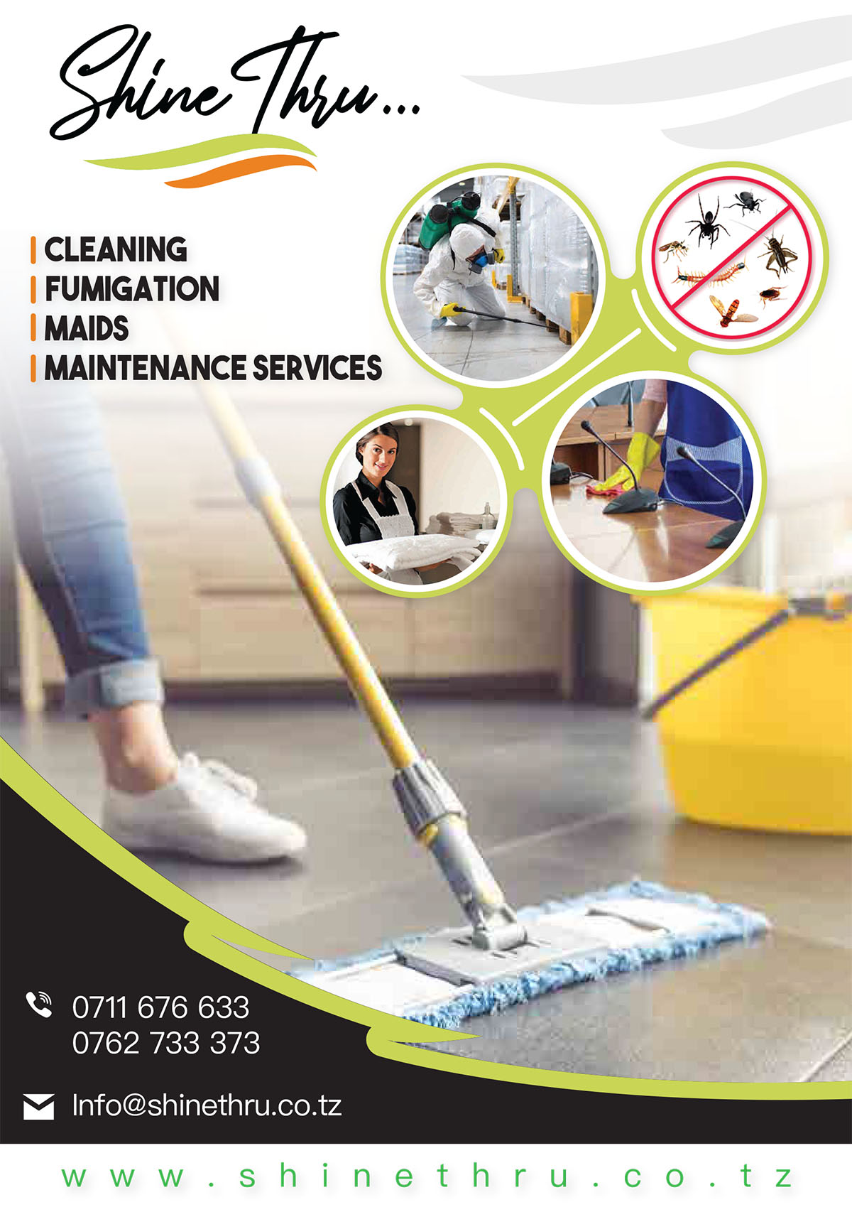 Cleaning, fumigation, maids & maintenance services