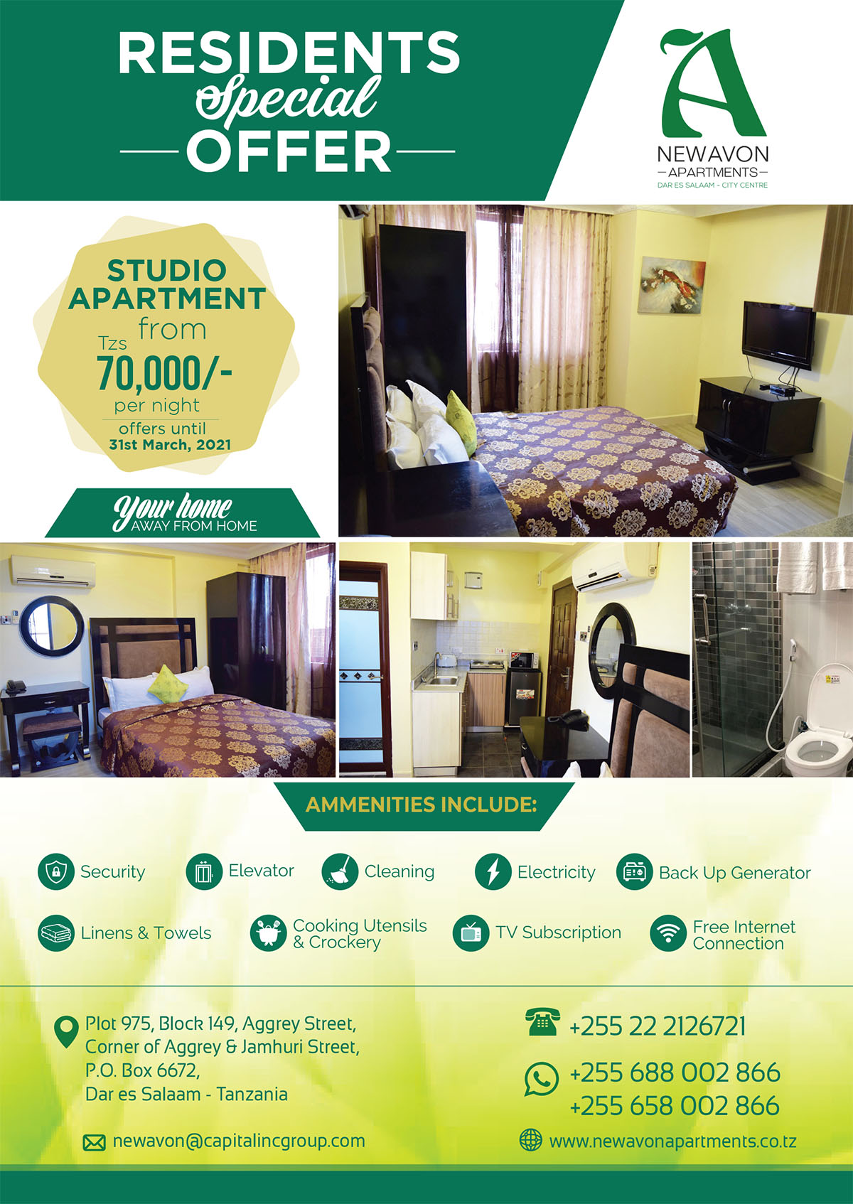 Studio Apartment – Residents Special Offer