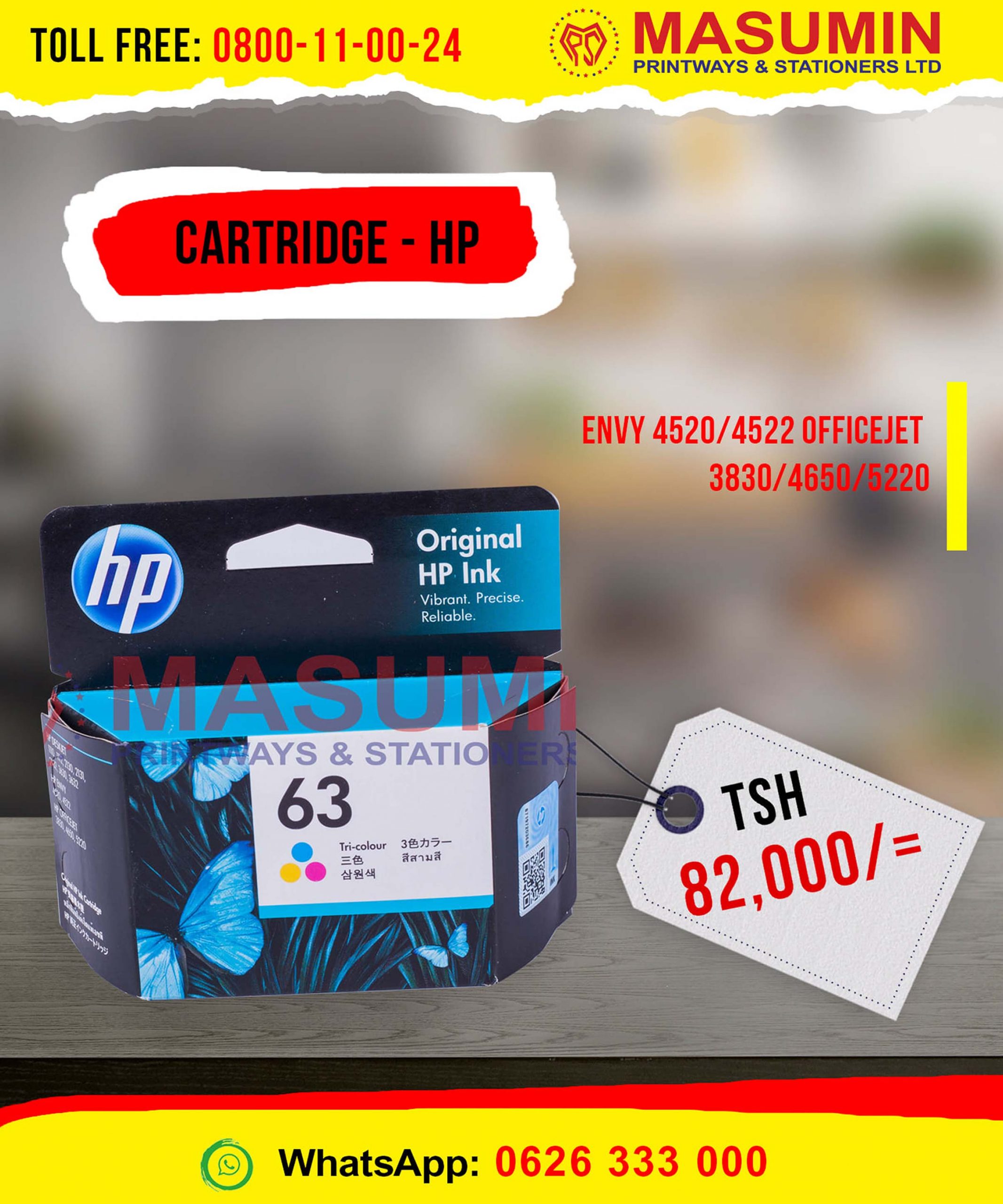 HP Cartridge 63 – Performance you can count on