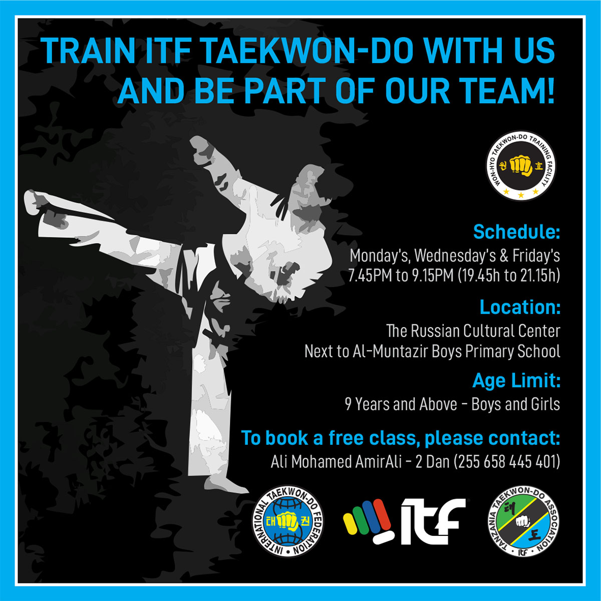Train ITF Taekwon-do with us and be part of our team