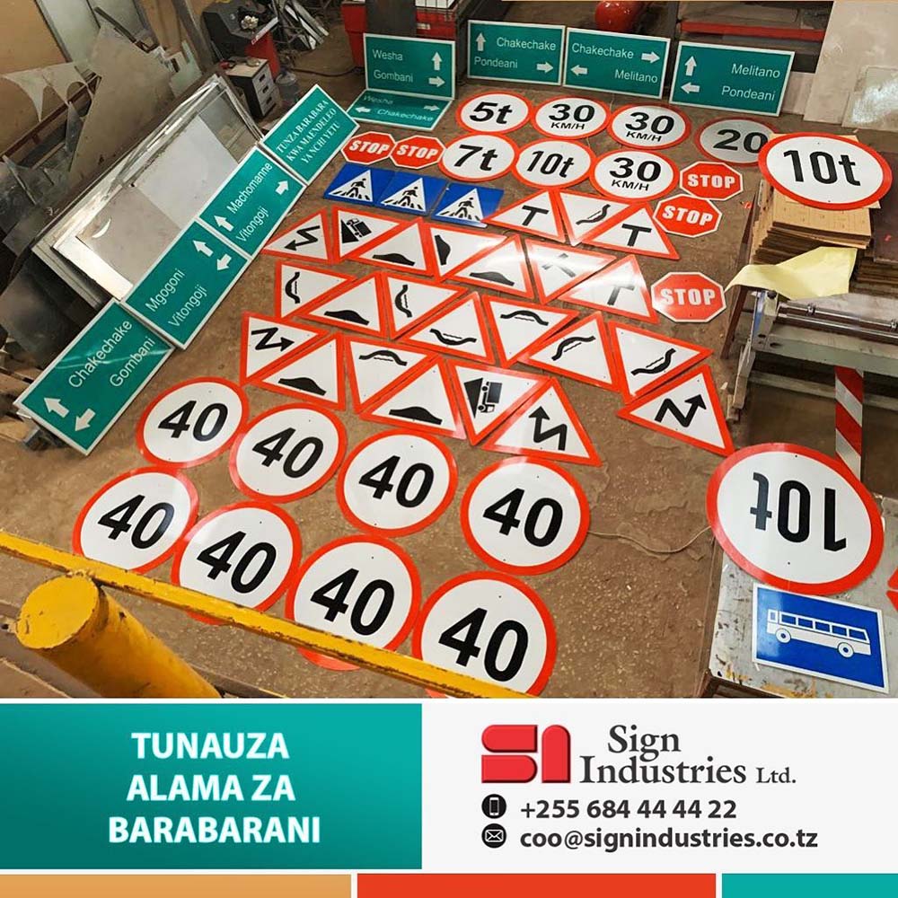 Tunauza alama za barabarani