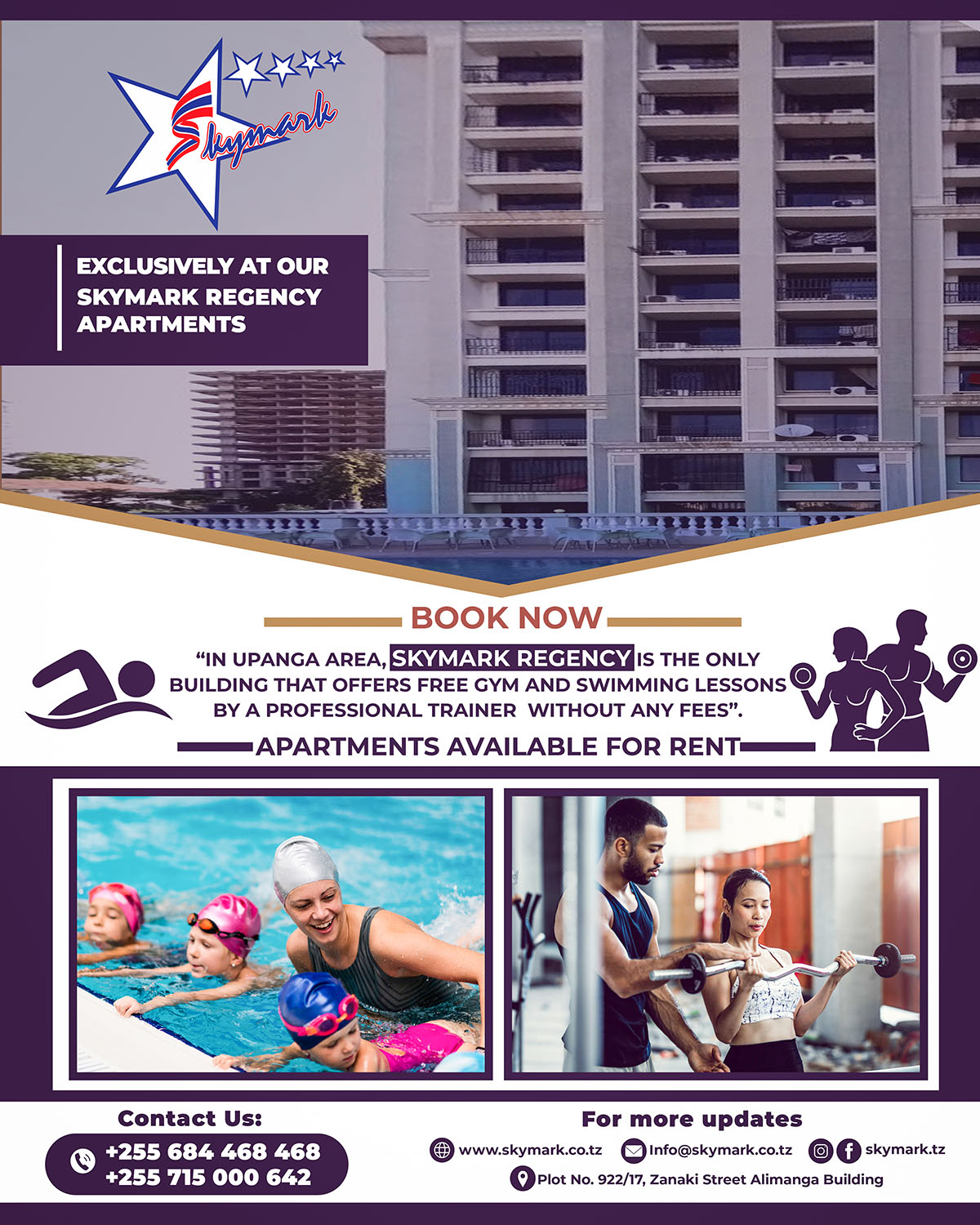 FREE Swimming & Gym lessons for our Tenants