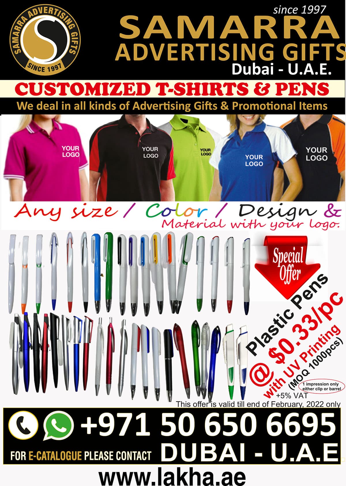 We deal in all kinds of Advertising Gifts & Promotional items
