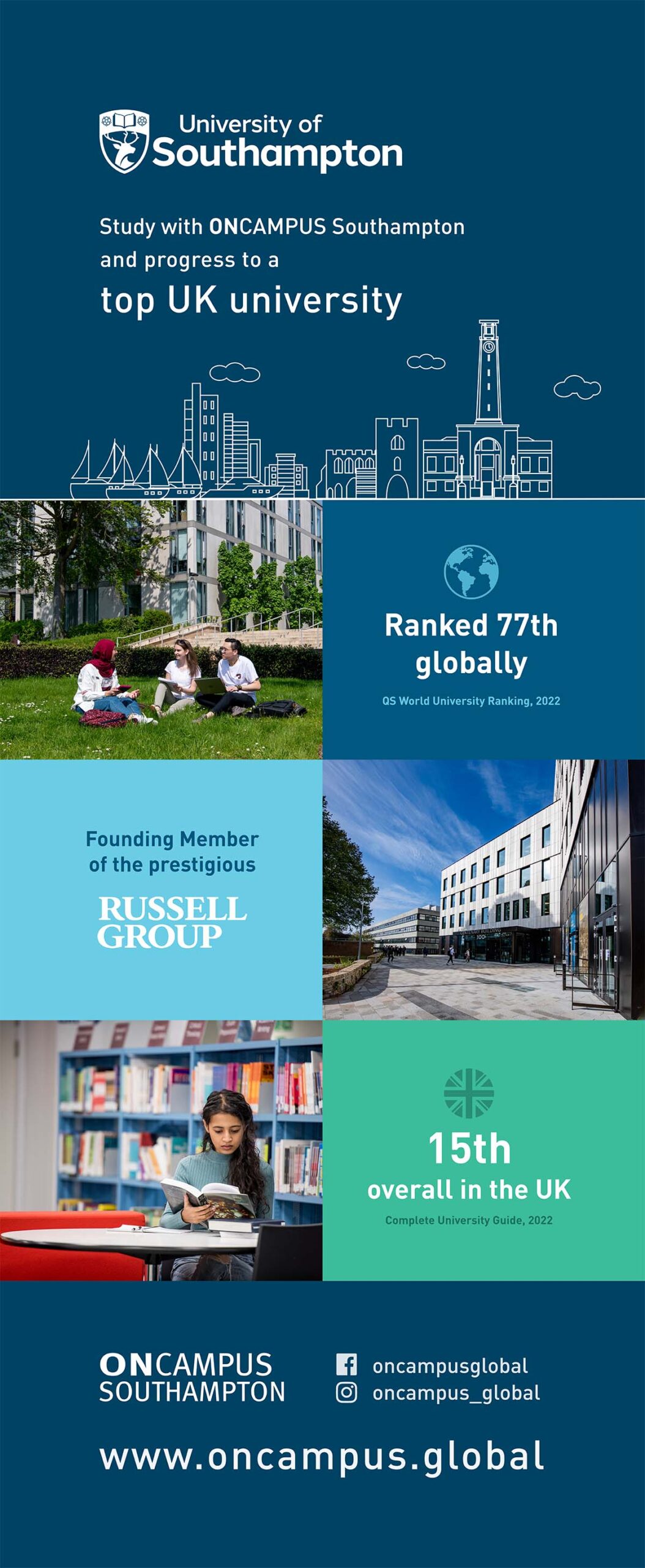 Study with OnCampus Southampton and progress to a top UK University