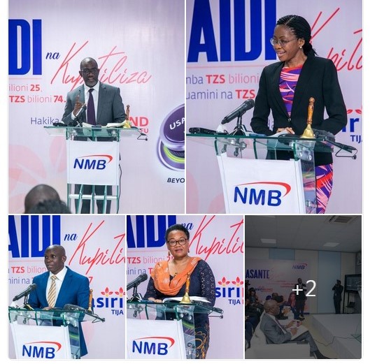 Aloyce Kessy celebrates NMB's listing in the Tanzanian stock market