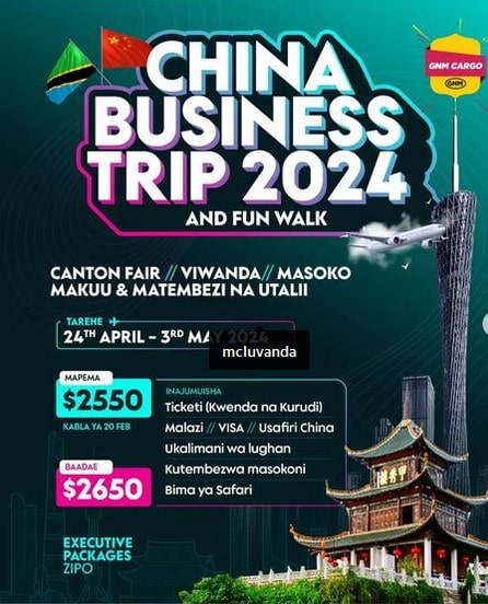 Safari ya Kibiashara nchini China 2024