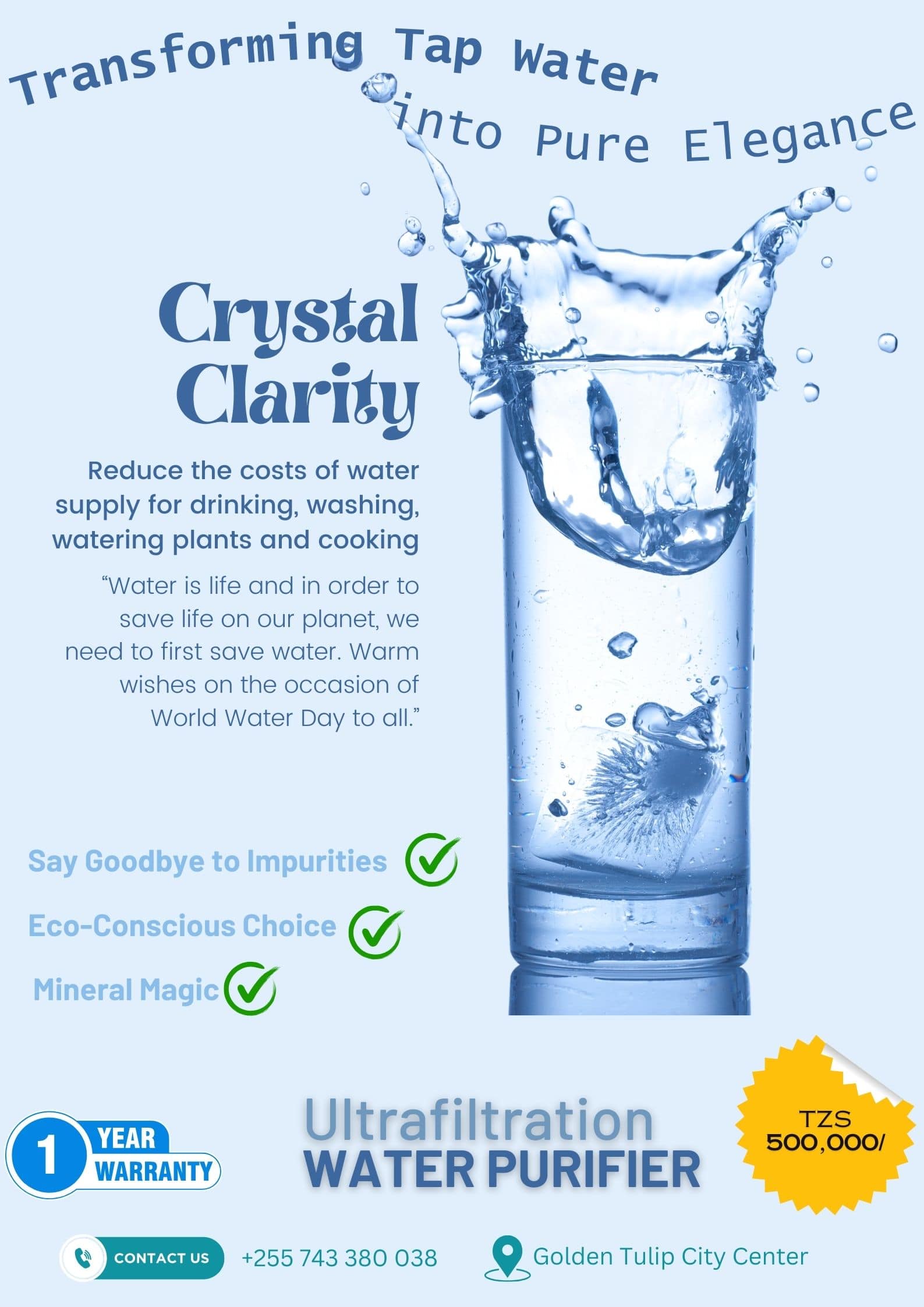 Transforming Tap Water into Pure Elegance